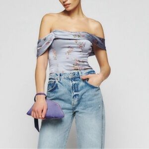 Reformation Silk Floral Top Size 4 NWT